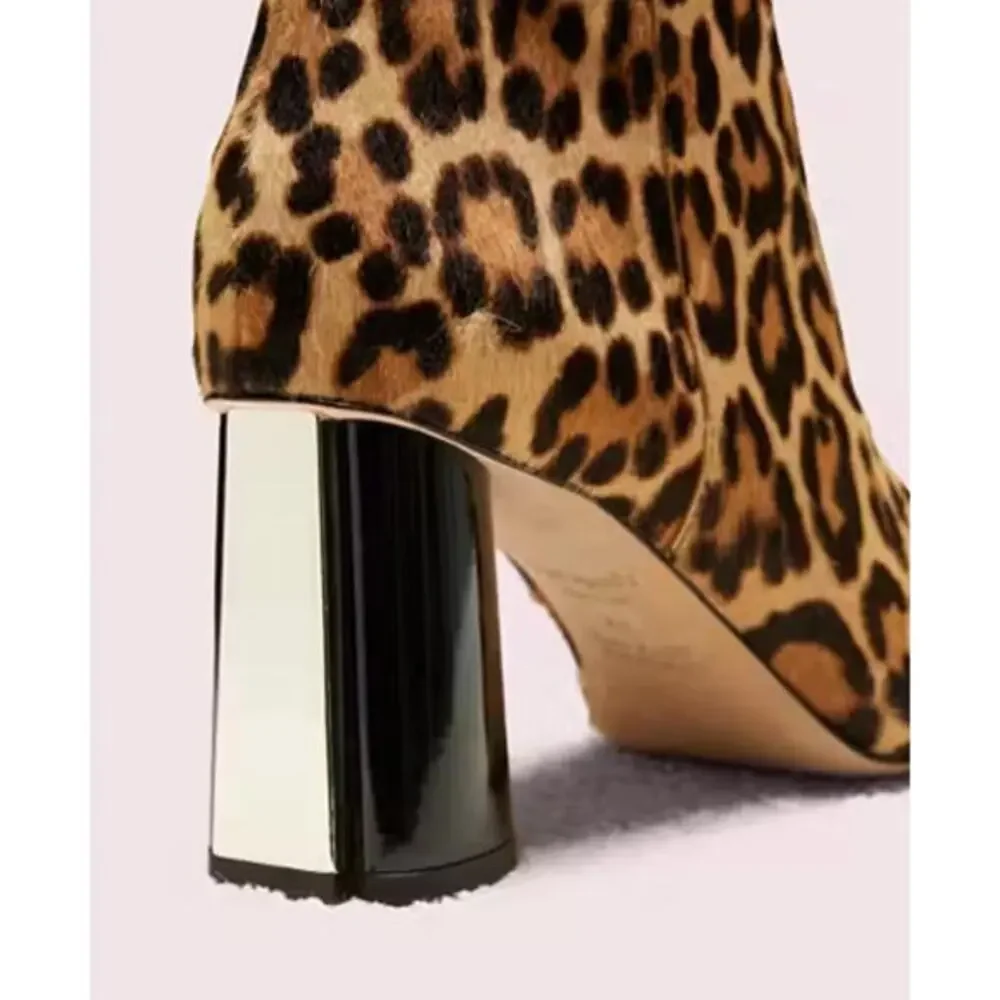 Kate Spade‎ Calf Hair Leopard Heled Booties